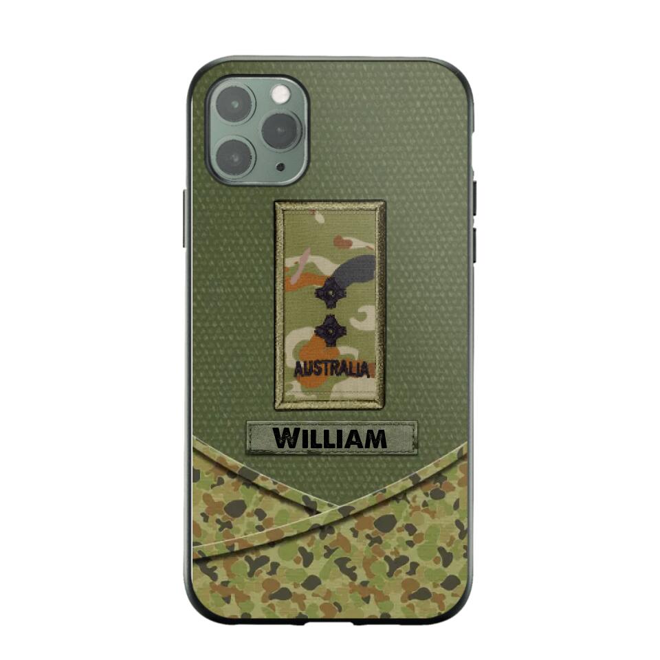 Personalized Australian Veterans/Soldier Camo Flag Phone Case Printed 22OCT-HY25