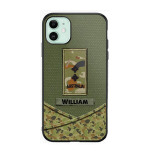 Personalized Australian Veterans/Soldier Camo Flag Phone Case Printed 22OCT-HY25