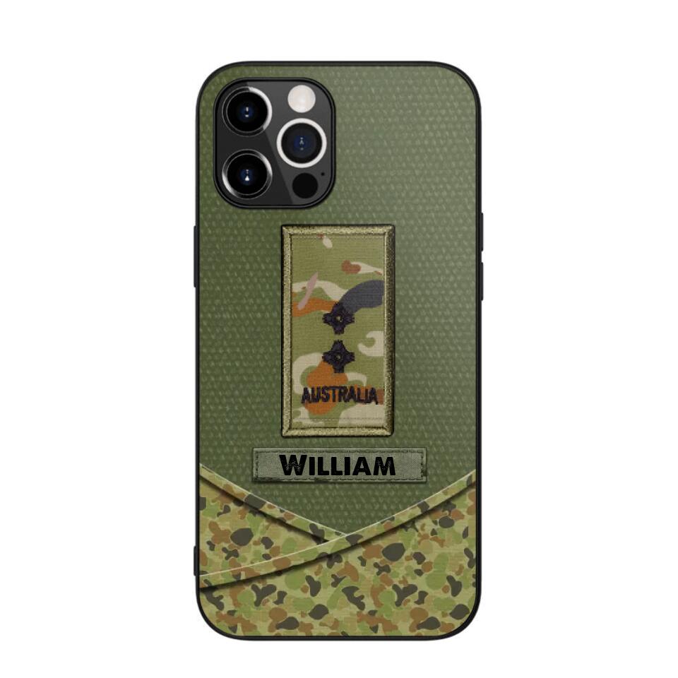 Personalized Australian Veterans/Soldier Camo Flag Phone Case Printed 22OCT-HY25