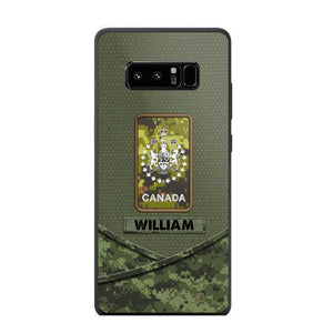 Personalized Canadian Veterans/Soldier Camo Flag Phone Case Printed 22OCT-HY25