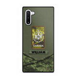 Personalized Canadian Veterans/Soldier Camo Flag Phone Case Printed 22OCT-HY25