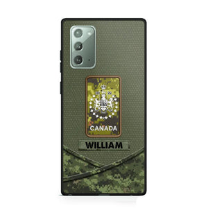 Personalized Canadian Veterans/Soldier Camo Flag Phone Case Printed 22OCT-HY25