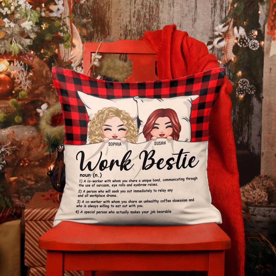 Personalized Work Bestie Caro Color Pillow Printed 22OCT-DT26