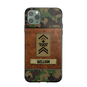 Personalized Swiss Veterans/Soldier Camo Phone Case Printed 22OCT-HY26