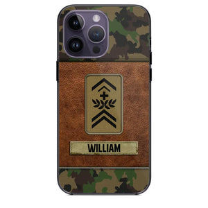 Personalized Swiss Veterans/Soldier Camo Phone Case Printed 22OCT-HY26