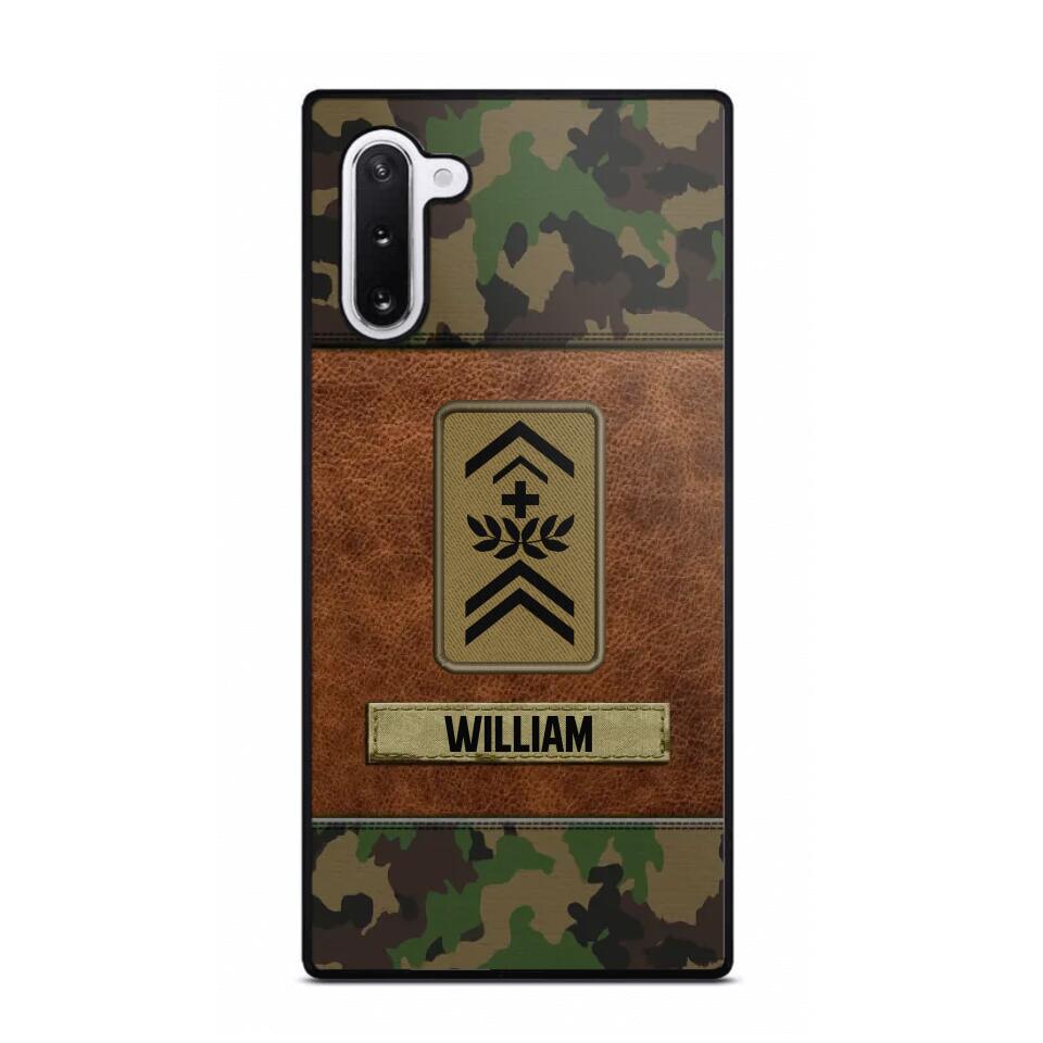 Personalized Swiss Veterans/Soldier Camo Phone Case Printed 22OCT-HY26