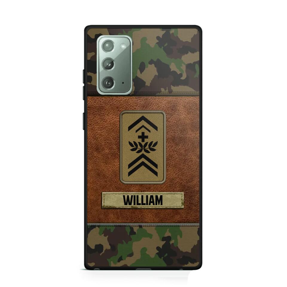 Personalized Swiss Veterans/Soldier Camo Phone Case Printed 22OCT-HY26