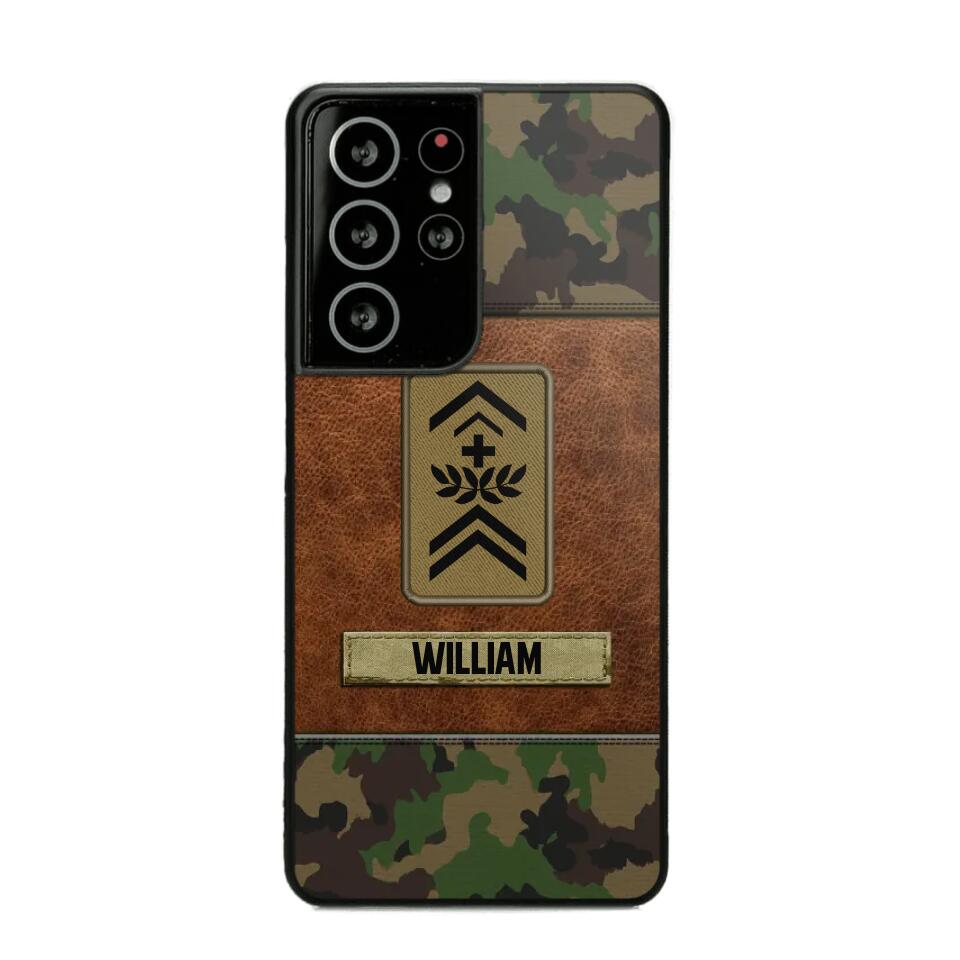 Personalized Swiss Veterans/Soldier Camo Phone Case Printed 22OCT-HY26