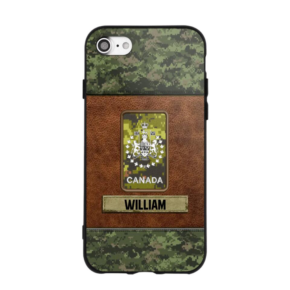 Personalized Canadian Veterans/Soldier Camo Phone Case Printed 22OCT-HY26