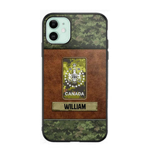 Personalized Canadian Veterans/Soldier Camo Phone Case Printed 22OCT-HY26