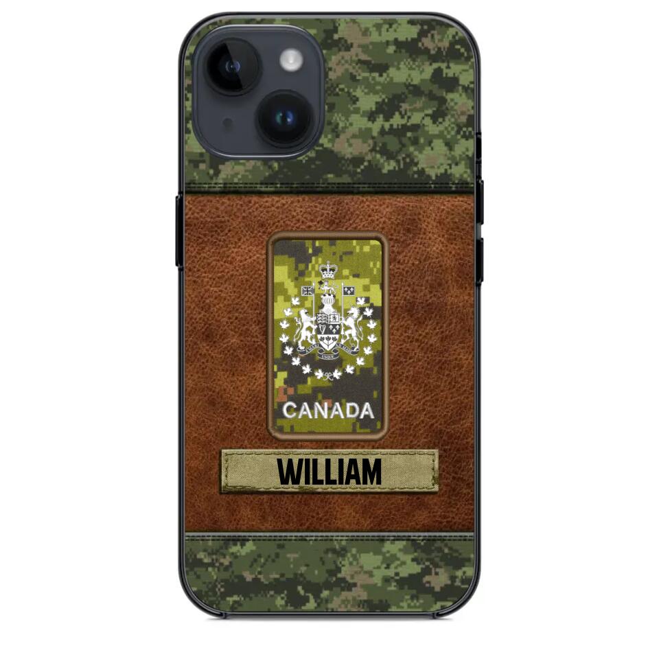 Personalized Canadian Veterans/Soldier Camo Phone Case Printed 22OCT-HY26