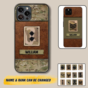 Personalized British Veterans/Soldier Camo Phone Case Printed 22OCT-HY26