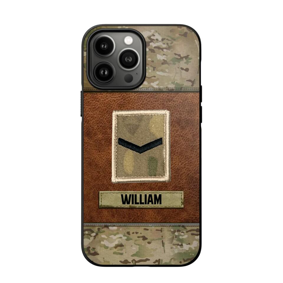 Personalized British Veterans/Soldier Camo Phone Case Printed 22OCT-HY26