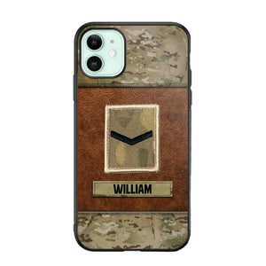 Personalized British Veterans/Soldier Camo Phone Case Printed 22OCT-HY26