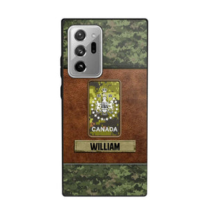 Personalized Canadian Veterans/Soldier Camo Phone Case Printed 22OCT-HY26