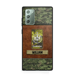 Personalized Canadian Veterans/Soldier Camo Phone Case Printed 22OCT-HY26