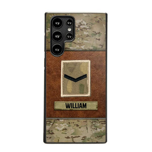 Personalized British Veterans/Soldier Camo Phone Case Printed 22OCT-HY26