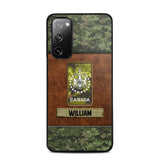 Personalized Canadian Veterans/Soldier Camo Phone Case Printed 22OCT-HY26