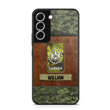 Personalized Canadian Veterans/Soldier Camo Phone Case Printed 22OCT-HY26