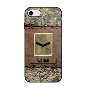 Personalized British Veterans/Soldier Camo Phone Case Printed 22OCT-DT26