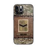 Personalized British Veterans/Soldier Camo Phone Case Printed 22OCT-DT26