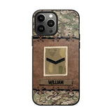 Personalized British Veterans/Soldier Camo Phone Case Printed 22OCT-DT26