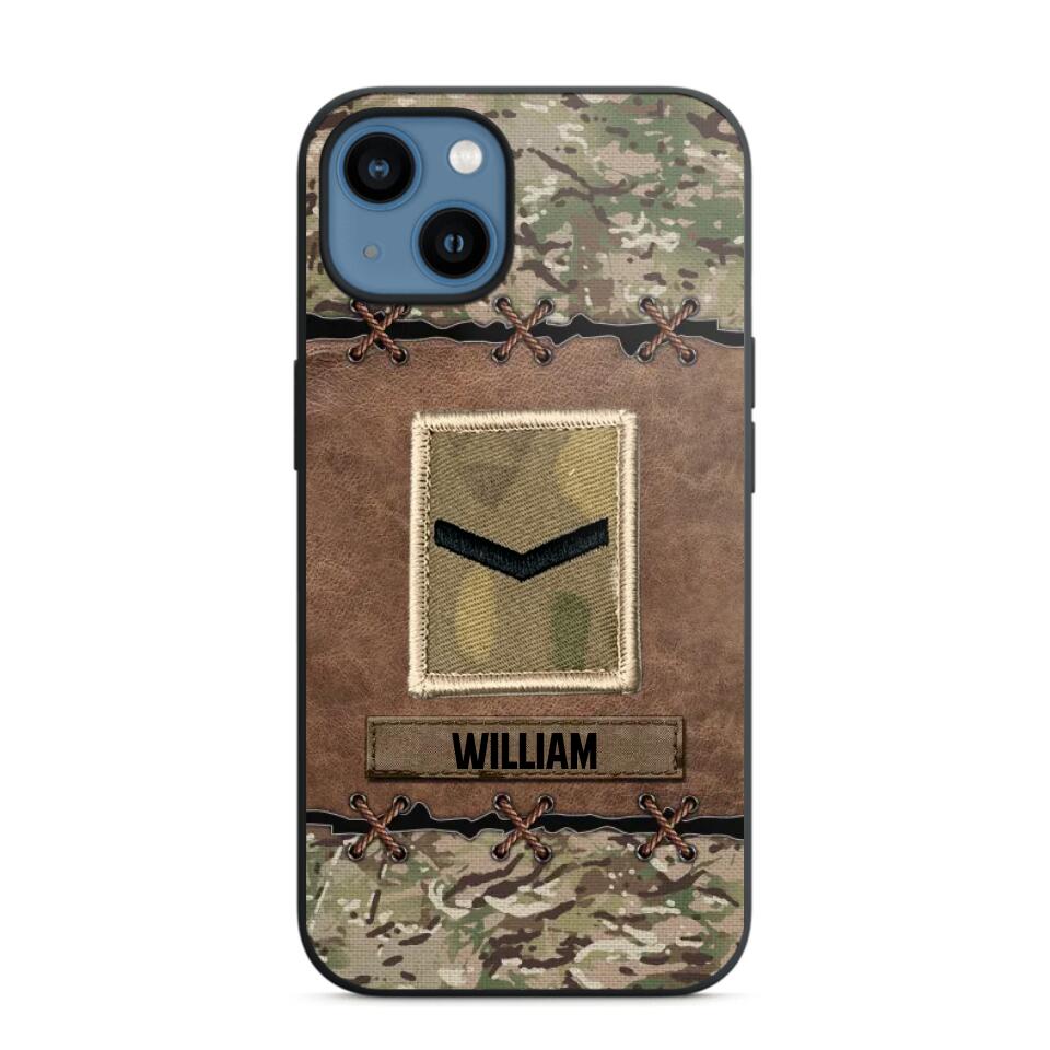 Personalized British Veterans/Soldier Camo Phone Case Printed 22OCT-DT26