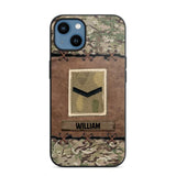 Personalized British Veterans/Soldier Camo Phone Case Printed 22OCT-DT26