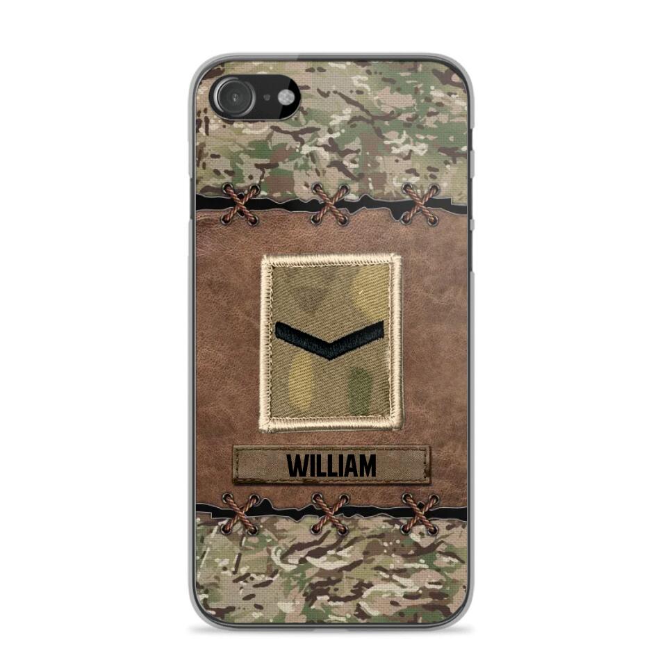 Personalized British Veterans/Soldier Camo Phone Case Printed 22OCT-DT26