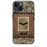 Personalized British Veterans/Soldier Camo Phone Case Printed 22OCT-DT26