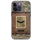 Personalized British Veterans/Soldier Camo Phone Case Printed 22OCT-DT26