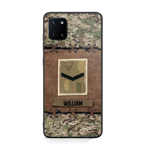 Personalized British Veterans/Soldier Camo Phone Case Printed 22OCT-DT26