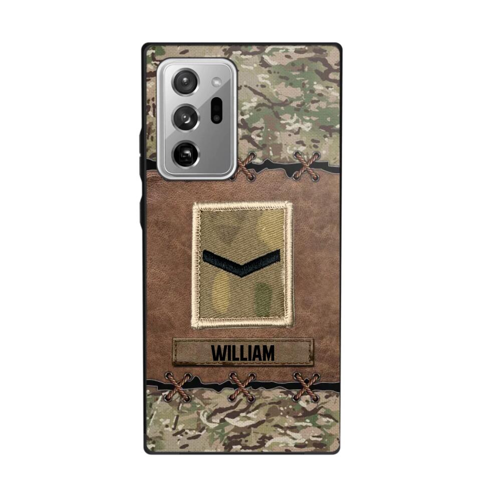 Personalized British Veterans/Soldier Camo Phone Case Printed 22OCT-DT26