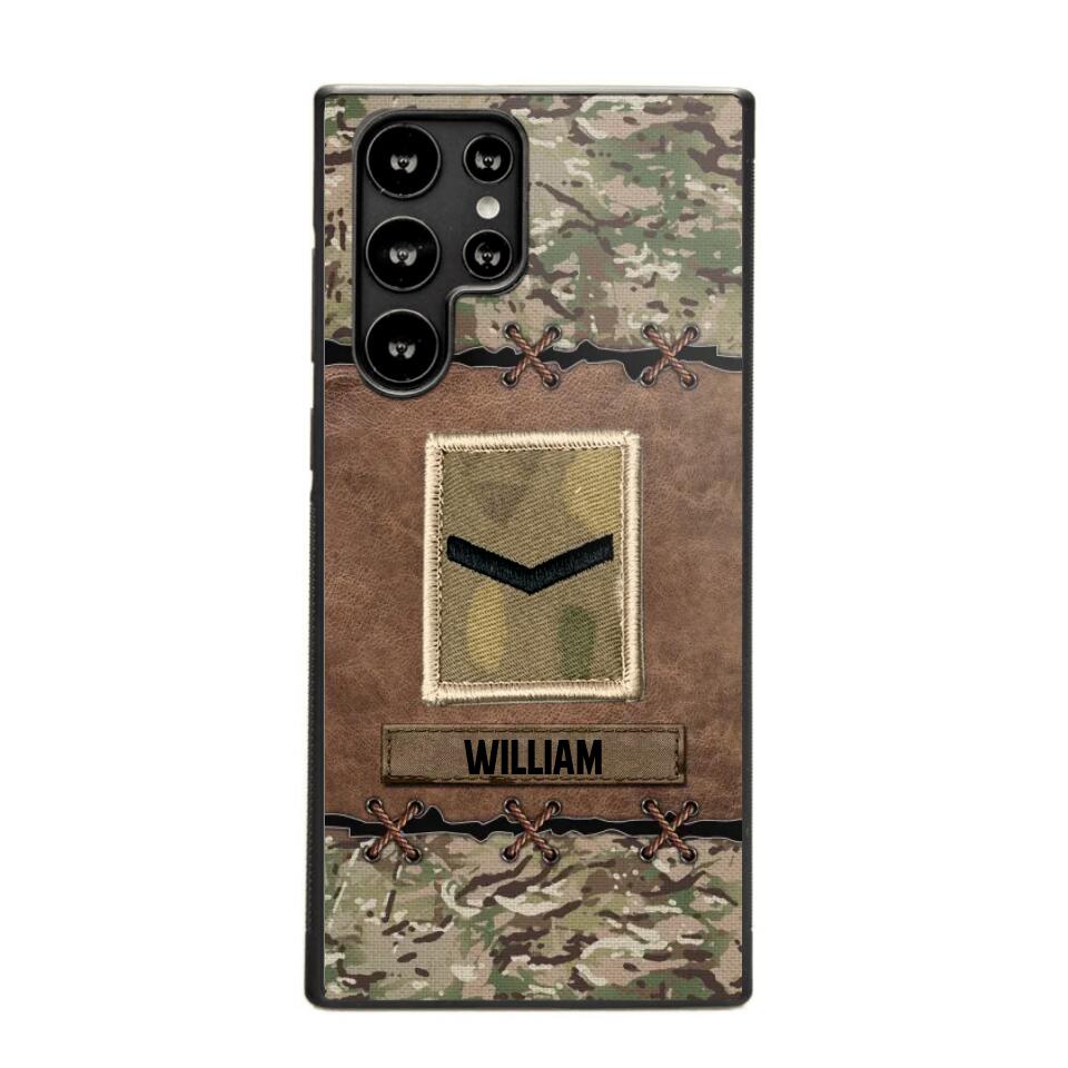 Personalized British Veterans/Soldier Camo Phone Case Printed 22OCT-DT26