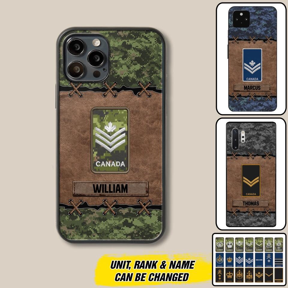 Personalized Canadian Veterans/Soldier Camo Phone Case Printed 22OCT-DT26