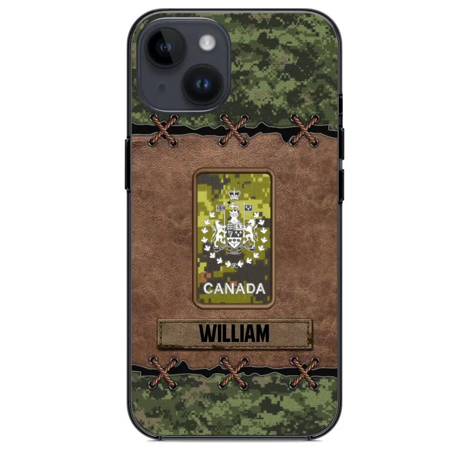 Personalized Canadian Veterans/Soldier Camo Phone Case Printed 22OCT-DT26