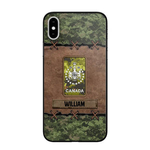 Personalized Canadian Veterans/Soldier Camo Phone Case Printed 22OCT-DT26