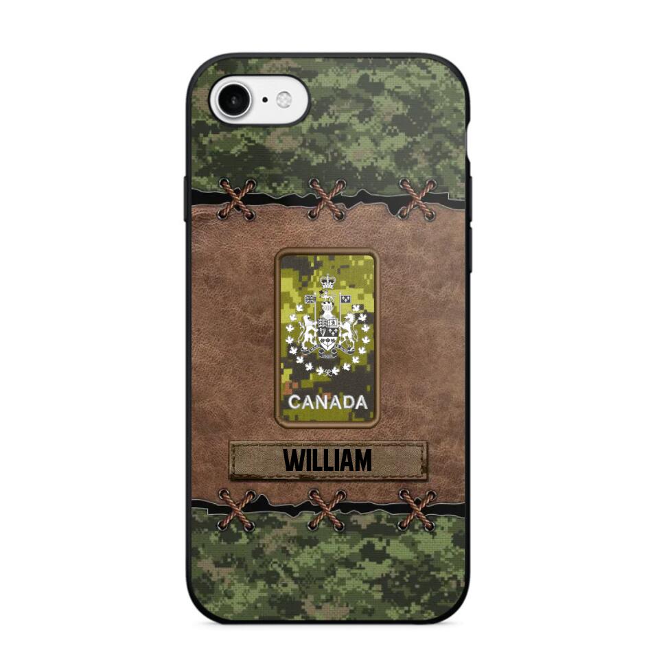 Personalized Canadian Veterans/Soldier Camo Phone Case Printed 22OCT-DT26