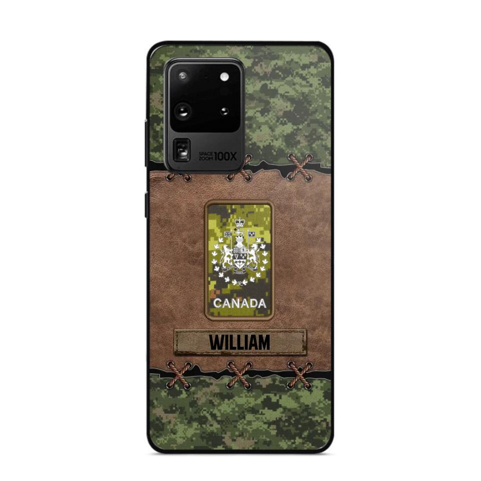 Personalized Canadian Veterans/Soldier Camo Phone Case Printed 22OCT-DT26