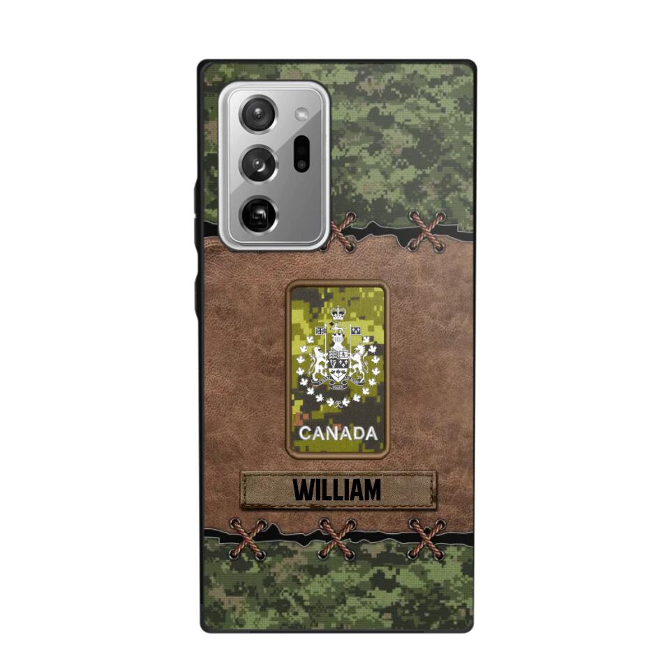 Personalized Canadian Veterans/Soldier Camo Phone Case Printed 22OCT-DT26