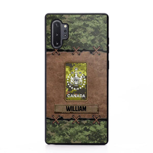 Personalized Canadian Veterans/Soldier Camo Phone Case Printed 22OCT-DT26