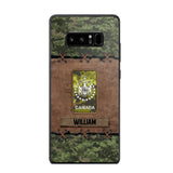 Personalized Canadian Veterans/Soldier Camo Phone Case Printed 22OCT-DT26