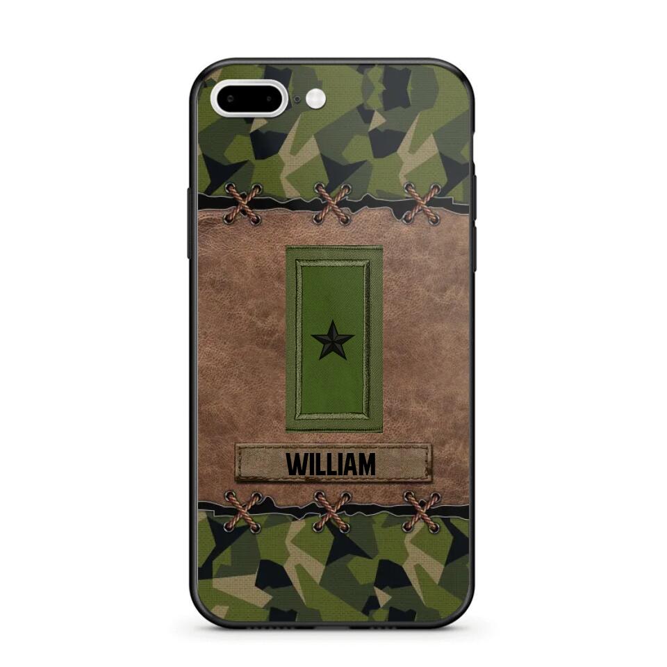 Personalized Swedish Veterans/Soldier Camo Phone Case Printed 22OCT-DT26