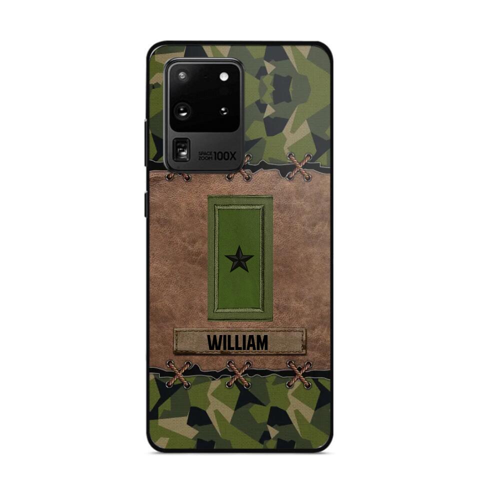 Personalized Swedish Veterans/Soldier Camo Phone Case Printed 22OCT-DT26