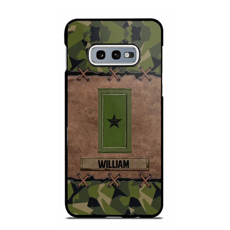 Personalized Swedish Veterans/Soldier Camo Phone Case Printed 22OCT-DT26