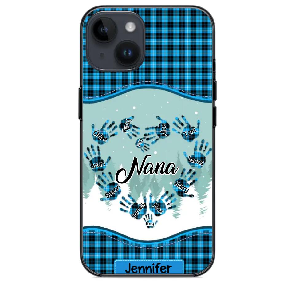 Personalized Grandma Nana Auntie Kid Name Heart Caro 3D Printed Phonecase 22NOV-HY02