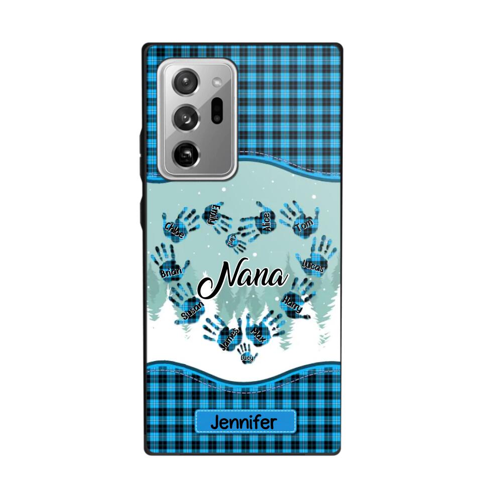 Personalized Grandma Nana Auntie Kid Name Heart Caro 3D Printed Phonecase 22NOV-HY02