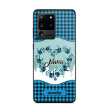 Personalized Grandma Nana Auntie Kid Name Heart Caro 3D Printed Phonecase 22NOV-HY02