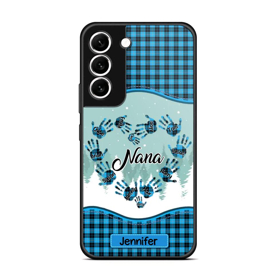 Personalized Grandma Nana Auntie Kid Name Heart Caro 3D Printed Phonecase 22NOV-HY02