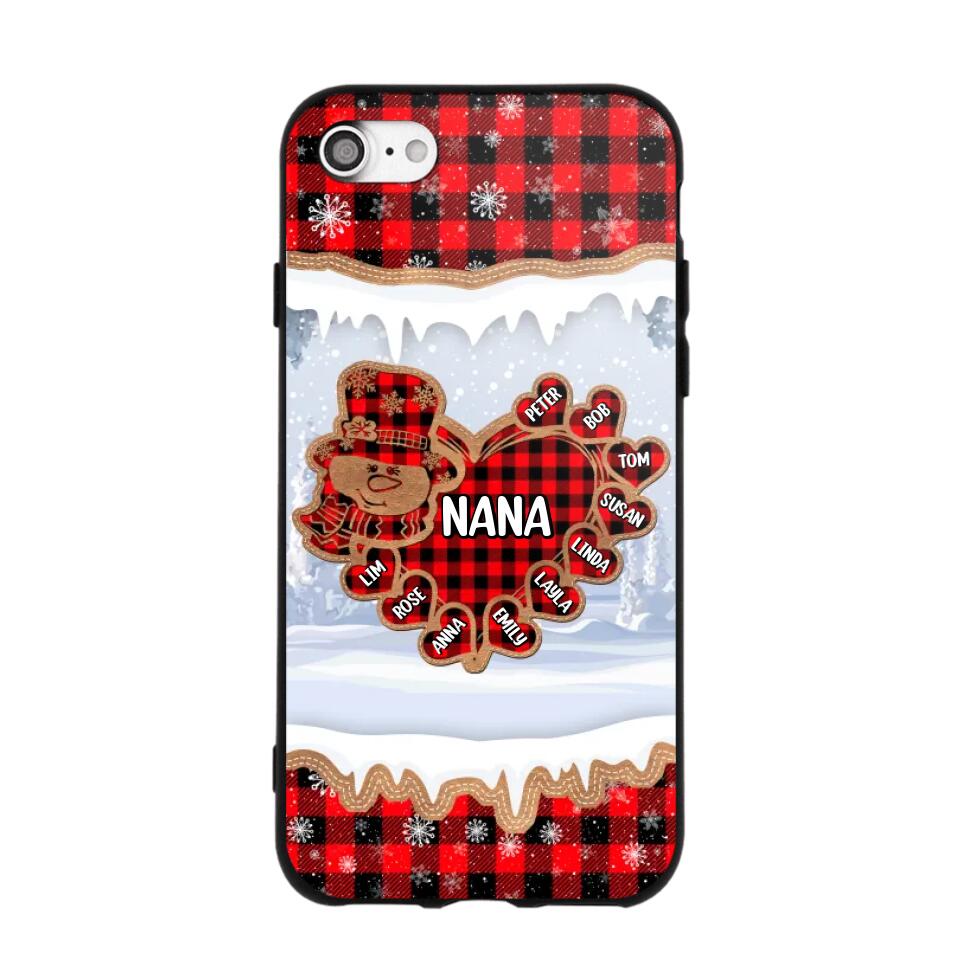 Personalized Grandma Nana Auntie Snowman Kid Name Caro Christmas 3D Printed Phonecase 22NOV-HQ02